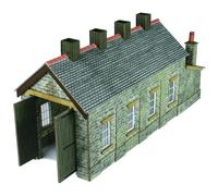 Metcalfe PN932 Kit Capannone Motore Binario Singolo In Pietra N Gauge - POD Post