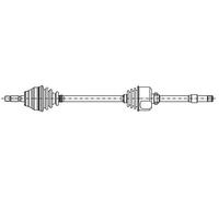 Metelli Semiasse 17-0395 per Renault Clio II / Twingo I / Kangoo – Anteriore sinistra