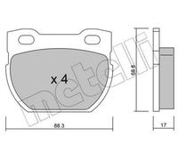 METELLI 22-0354-1 Kit pastiglie freni Posteriore