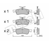 METELLI 22-0556-1 Kit pastiglie freni Posteriore