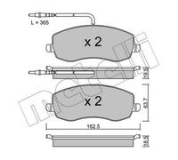 METELLI 22-0847-0 Kit pastiglie freni Anteriore per FIAT Ulysse (179)
