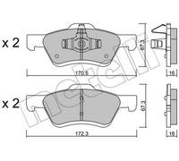 Pastiglie freno 22-0906-0 METELLI per MAZDA FORD