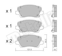 METELLI 22-1165-0 Kit pastiglie freni Anteriore per KIA PICANTO (JA)