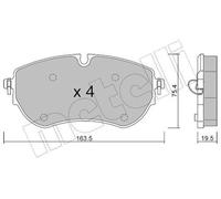 METELLI 22-1172-0 Kit pastiglie freni Anteriore