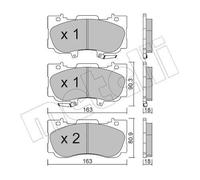 METELLI 22-1183-0 Kit pastiglie freni Anteriore per FORD USA Mustang VI Coupe