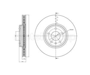 METELLI 2X Dischi Freno Anteriore Ø320 Mm Ventilato Per Audi A4 Avant 8K5 B8 2.0