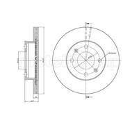 METELLI 2X Dischi Freno Anteriori Ø241 Mm Per Hyundai I10 BA IA 1.0 1.2 1.1 I10