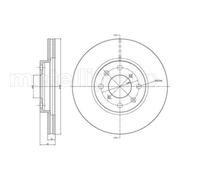 METELLI 2X Dischi Freno Anteriori Ø252 Mm Per Suzuki Swift III MZ EZ 1.3 1.5