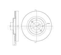METELLI 2X Dischi Freno Anteriori Ø265.5 Mm Per Citroën C2 JM_ 1.1 1.4 C3 I FC_
