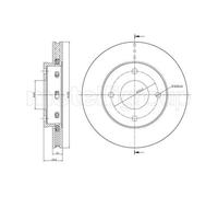 METELLI 2x Disco Ø256.0mm Frontale Ventilato per Mitsubishi COLT VI 1.3 1.1