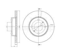 METELLI 2x Disco Freni Anteriore Ø236 MM Ventilato per Mitsubishi COLT V CJ _ CP