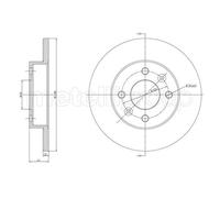 METELLI 2x Disco Freni Anteriore Ø238 MM per Renault Clio II BB _ CB _ 1.2 Fitta