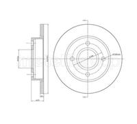 METELLI 2x Disco Freni Anteriore Ø239.5 MM Pieno per Ford Ka RB_ 1.3i 1.0i
