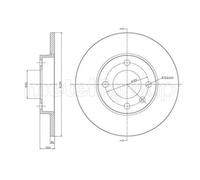 METELLI 2x Disco Freni Anteriore Ø239 MM per Seat Arosa 6H 1.0 VW Polo 6N1 75