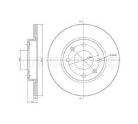 METELLI 2x Disco Freni Anteriore Ø247 MM Verniciato per Peugeot 206 Berlina 2A /