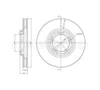 METELLI 2x Disco Freni Anteriore Ø254 MM Ventilato per Hyundai H-1/Starex