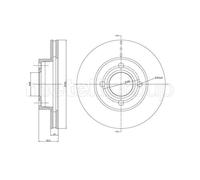 METELLI 2x Disco Freni Anteriore Ø256 MM Ventilato per Audi 80 8C B4 2.0