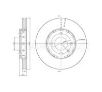 METELLI 2x Disco Freni Anteriore Ø256 MM Ventilato per VW Up 121 122 BL1 BL2 1.0