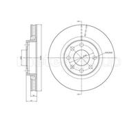 METELLI 2x Disco Freni Anteriore Ø256mm Ventilato per Opel Vectra B J96 1.6i 16V