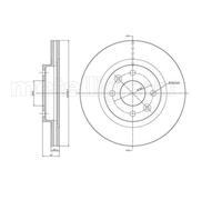 METELLI 2x Disco Freni Anteriore Ø259 MM Ventilato per Renault Twingo II CN0_