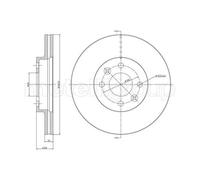 METELLI 2x Disco Freni Anteriore Ø262 MM Ventilato per Renault Megane I Grand