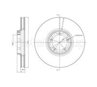 METELLI 2x Disco Freni Anteriore Ø276 Ventilato per Ford Transit Van Fa _ 2.0