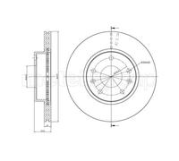 METELLI 2x Disco Freni Anteriore Ø277 MM per Land Rover LN 2.0 TD4 4x4
