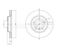 METELLI 2x Disco Freni Anteriore Ø280 MM Ventilato per Mini F56 Cooper One F55