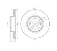 METELLI 2x Disco Freni Anteriore Ø280 MM Ventilato per Renault Laguna II Grand