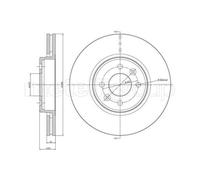 METELLI 2x Disco Freni Anteriore Ø280 MM Ventilato per Renault Scénic II JM0/1_