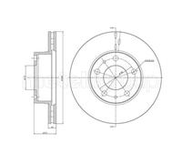 METELLI 2x Disco Freni Anteriore Ø280mm Ventilato per Fiat Ducato Box 250_ 290