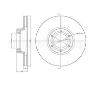 METELLI 2x Disco Freni Anteriore Ø280mm Ventilato per Renault Master II Box Fd