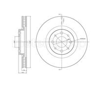 METELLI 2x Disco Freni Anteriore Ø281 MM per Alfa Romeo Mito 955 1.4 Tjet 1.6