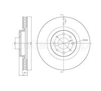 METELLI 2x Disco Freni Anteriore Ø281 MM per Alfa Romeo Mito 955 1.4 Tjet 1.6