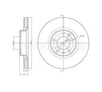 METELLI 2x Disco Freni Anteriore Ø283 MM per Citroën XM Y4 3.0 V6 2.0 Turbo Y3