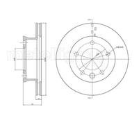 METELLI 2x Disco Freni Anteriore Ø285 MM Ventilato per Mercedes-Benz Sprinter