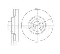 METELLI 2x Disco Freni Anteriore Ø285 MM Ventilato per Opel Vectra C Saab 9-3