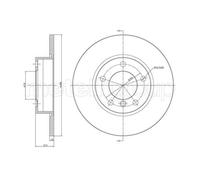 METELLI 2x Disco Freni Anteriore Ø286 MM Pieno per BMW 3er Cabriolet E36 318i