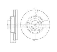 METELLI 2x Disco Freni Anteriore Ø286 MM Ventilato per BMW 3er Compatto E46 316