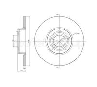 METELLI 2x Disco Freni Anteriore Ø287.5 MM Pieno per Audi A4 8D2 B5 1.8 8D5 4A