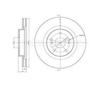METELLI 2x Disco Freni Anteriore Ø294.5 MM Ventilato per Suzuki Grand Vitara II