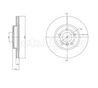 METELLI 2x Disco Freni Anteriore Ø294 MM Ventilato per Mini Countryman F60 One