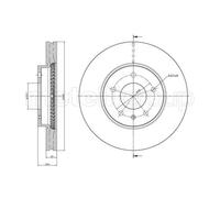 METELLI 2x Disco Freni Anteriore Ø296 MM Ventilato per Opel Antara L07 2.0 CDTI