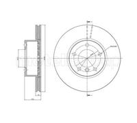 METELLI 2x Disco Freni Anteriore Ø300 MM Ventilato per BMW 3er Touring E91 318d