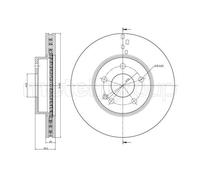 METELLI 2X Disco Freno Anteriore Ø300 Mm Ventilato Per Mercedes-Benz Vito/Mixto