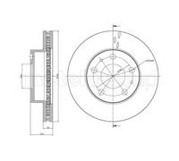 METELLI 2x Disco Freni Anteriore Ø300mm Ventilato per Fiat Ducato Box 250_ 290