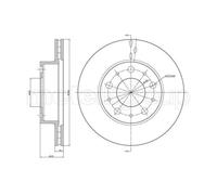 METELLI 2x Disco Freni Anteriore Ø300mm Ventilato per Fiat Ducato Box 250_ 290_