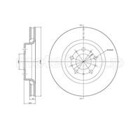 METELLI 2x Disco Freni Anteriore Ø302 MM Ventilato per Volvo V70 I P80_2.4 2.5