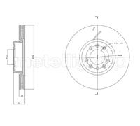 METELLI 2x Disco Freni Anteriore Ø304 MM per Peugeot Expert Scatola V_1.5