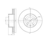 METELLI 2x Disco Freni Anteriore Ø305.2 MM Ventilato Verniciato per Master II